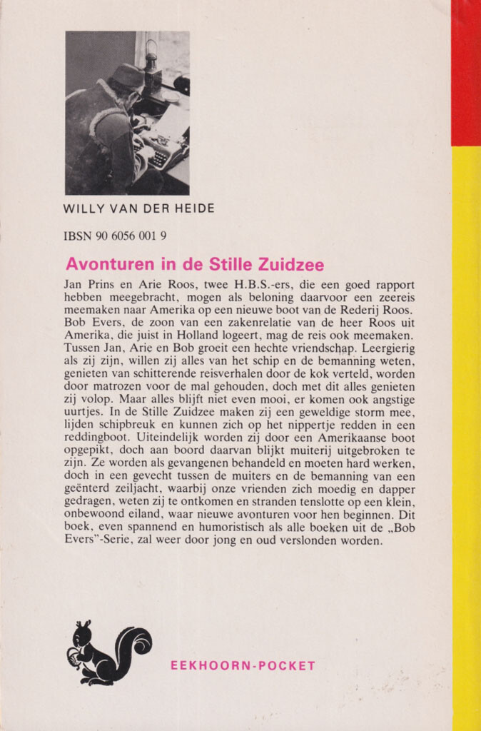 Avonturen in de Stille Zuidzee / Bob Evers-serie / 1 achterkant