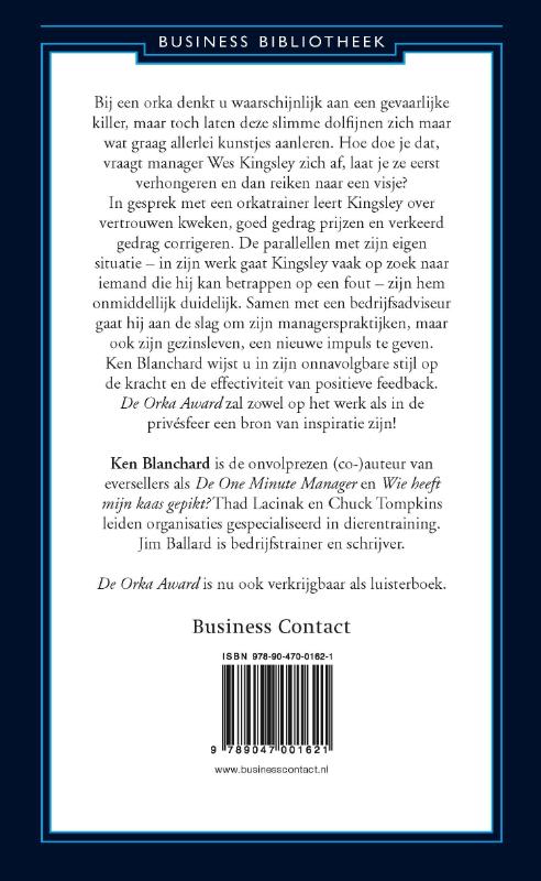 De Orka Award / Business bibliotheek De Orka Award / Business bibliotheek achterkant