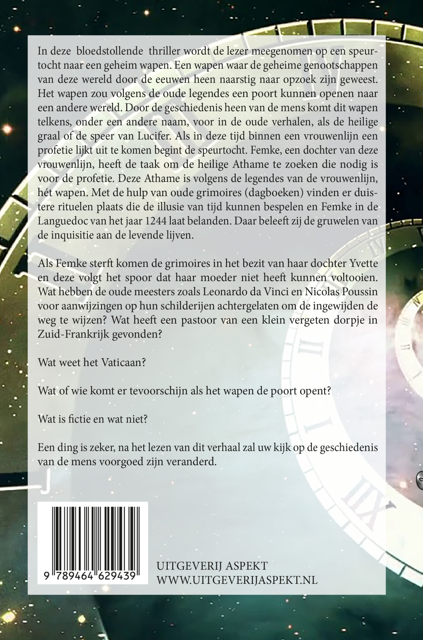 Verloren in Tijd / deel I achterkant