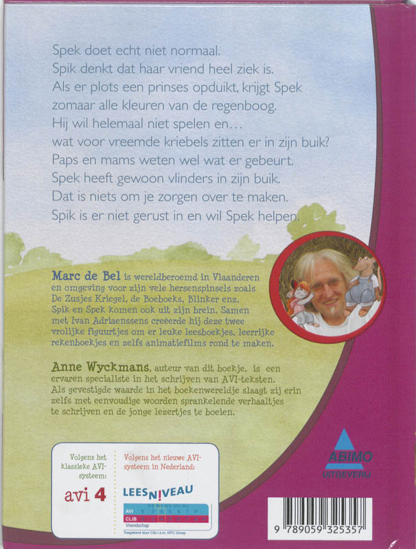 Vlinders voor Spek achterkant
