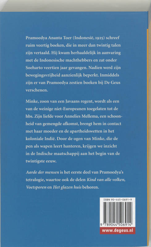 Aarde der mensen / Buru tetralogie / 1 achterkant