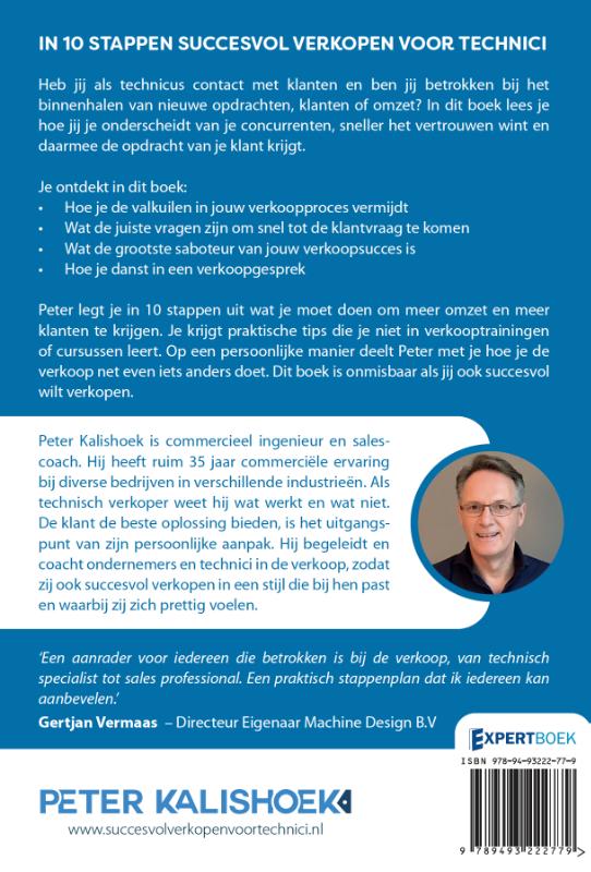 IN 10 STAPPEN SUCCESVOL VERKOPEN VOOR TECHNICI / 10 stappen achterkant