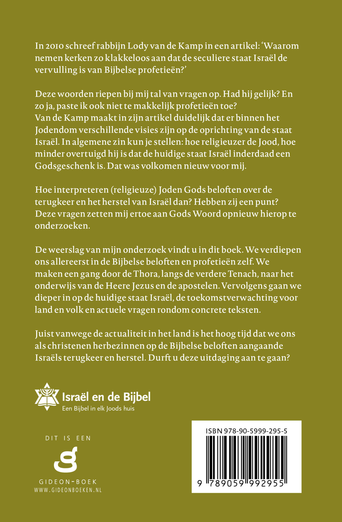 Israëls terugkeer en herstel achterkant