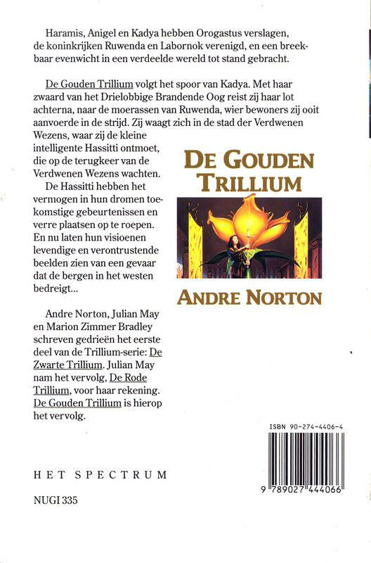 De gouden trillium / Trillium / 3 achterkant