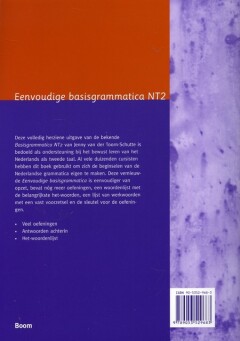 Eenvoudige basisgrammatica NT2 achterkant