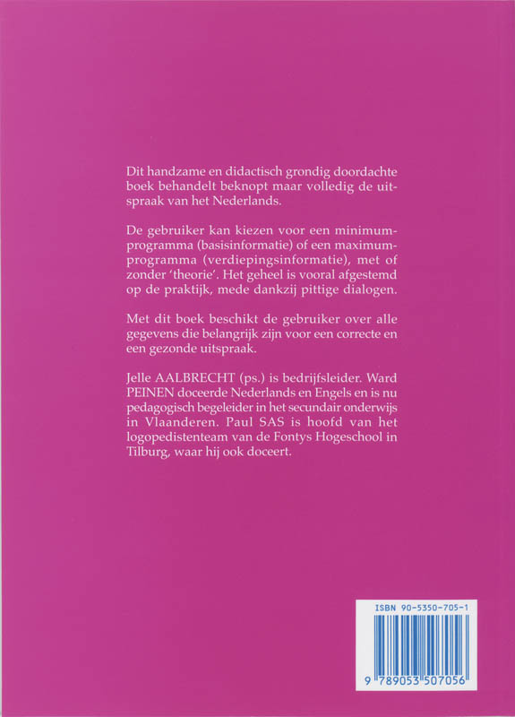 Als je veel moet praten 2 - Uitspraakvademecum achterkant