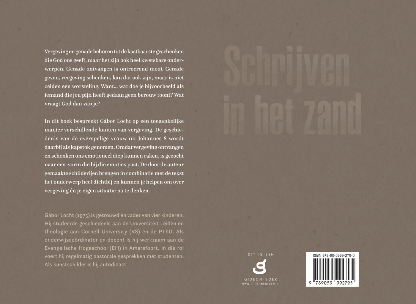 Schrijven in het zand achterkant