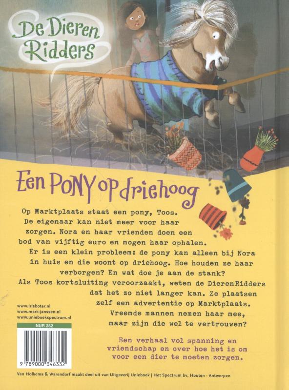 Een pony op drie hoog / De Dierenridders / 2 achterkant