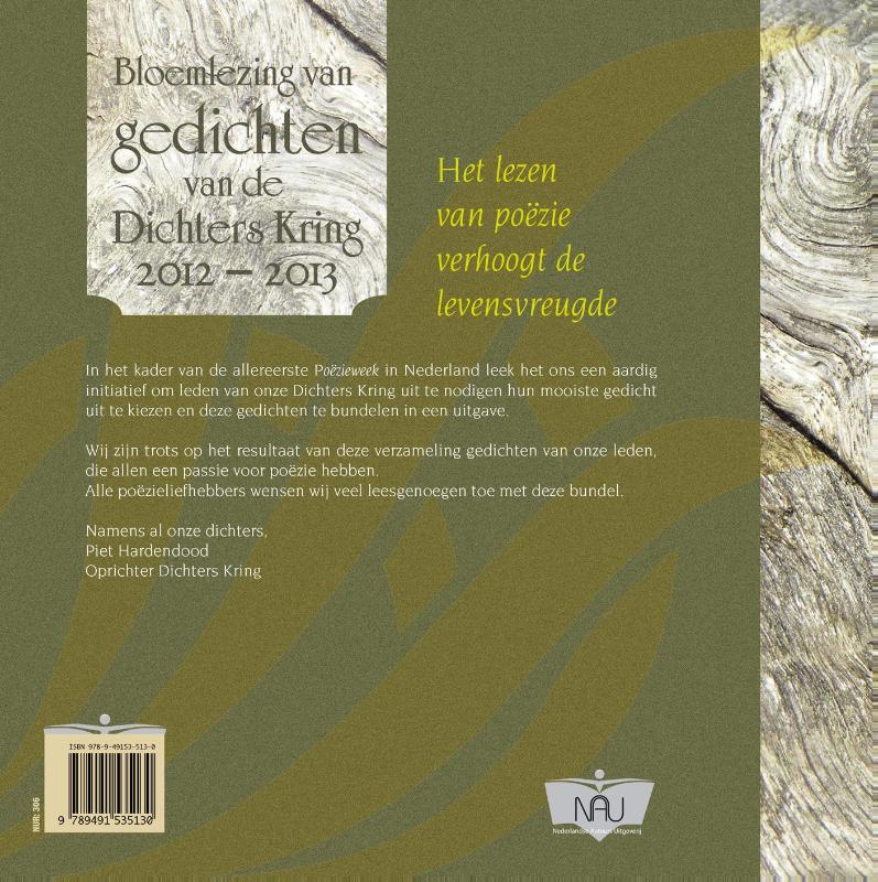 Bloemlezing van gedichten van de dichters kring 2012-2013 achterkant