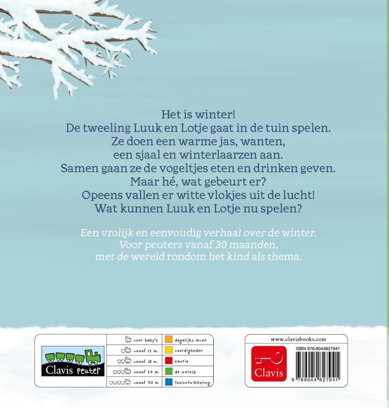 Het is winter / Luuk en Lotje achterkant