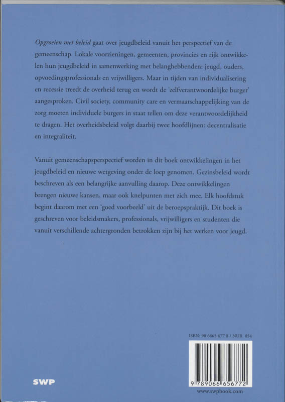 Opgroeien met beleid achterkant