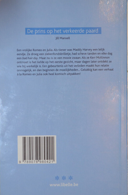 De prins op het verkeerde paard / Libelle Bibliotheek / 1 achterkant