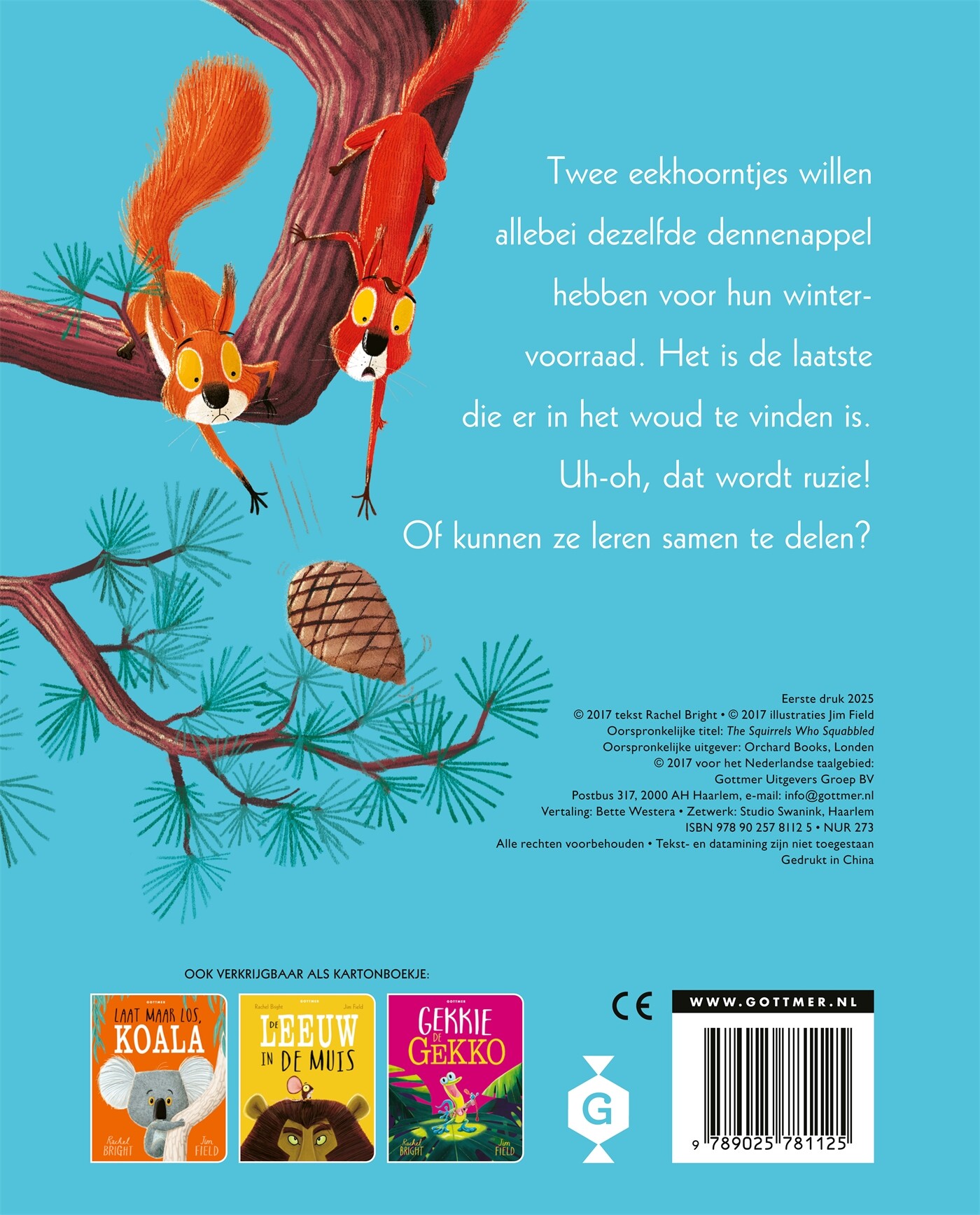 Twee vechtende eekhoorntjes achterkant