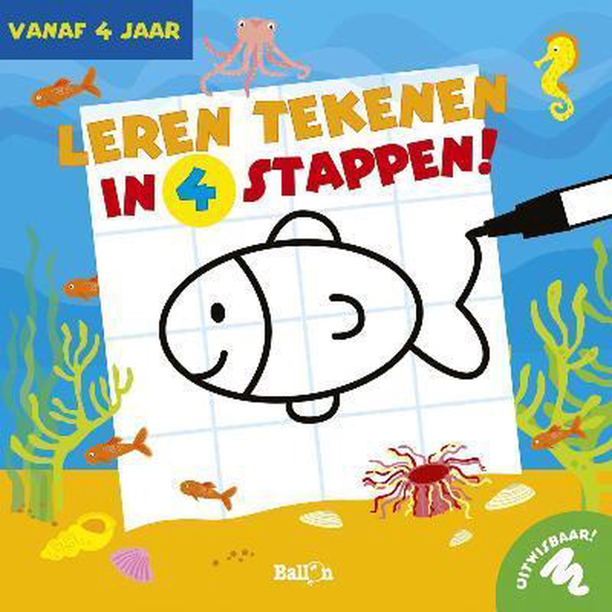 Leren tekenen in 4 stappen - vis