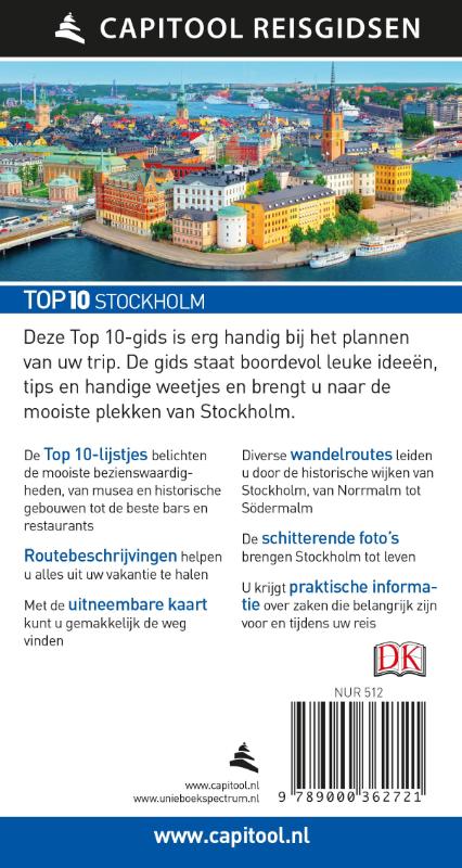 Stockholm / Capitool Reisgidsen Top 10 achterkant