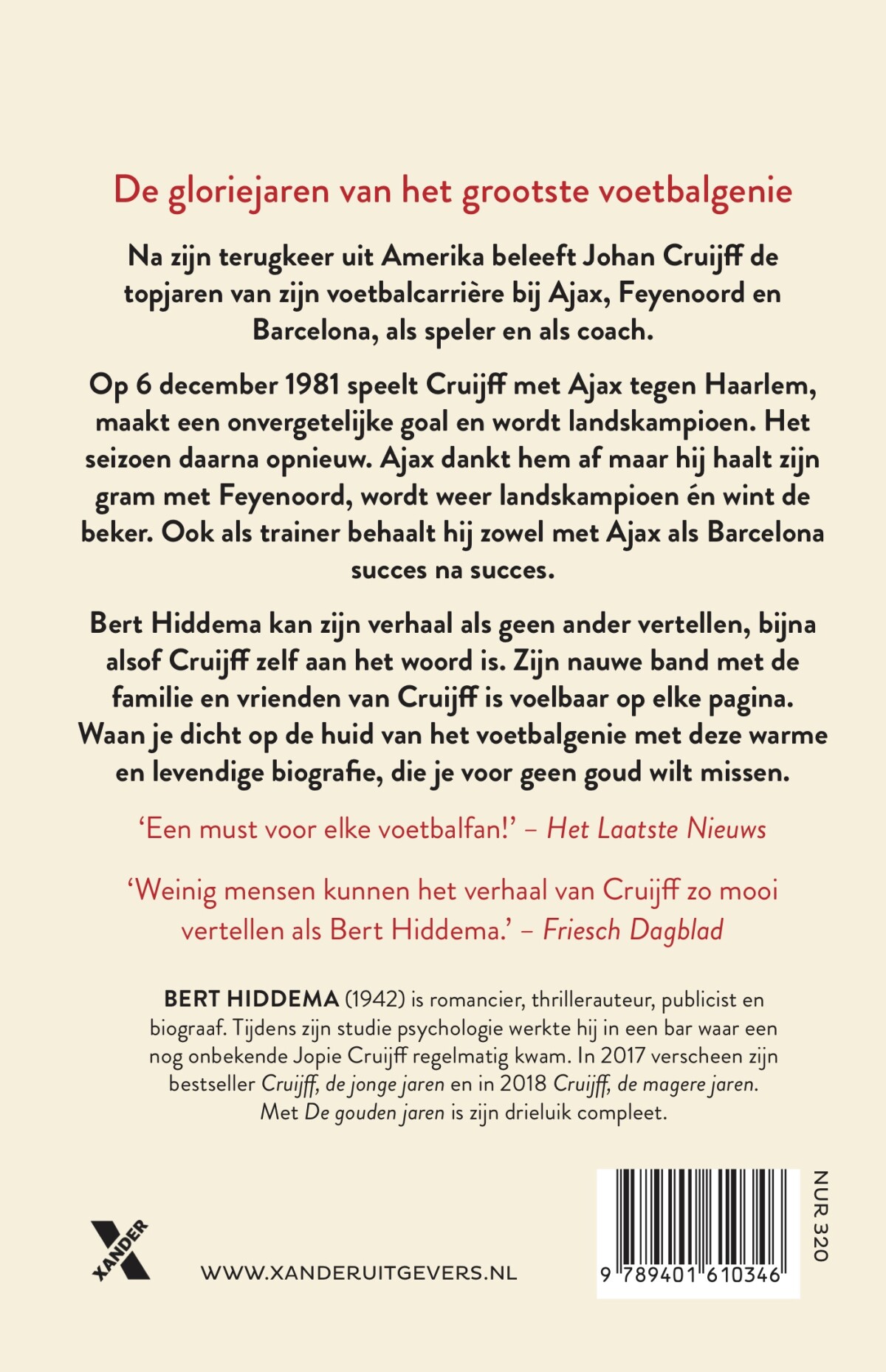 Cruijff, de gouden jaren achterkant