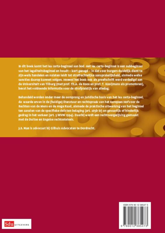 Het lex certa-beginsel achterkant