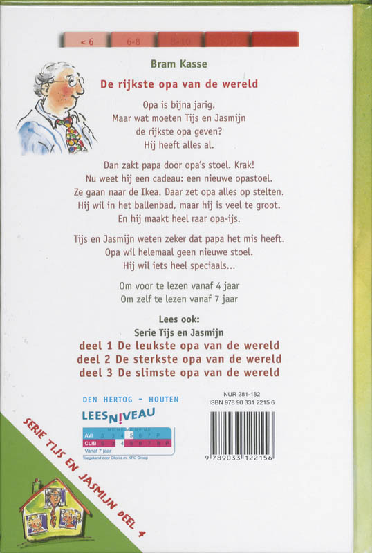 De rijkste opa van de wereld / Tijs en Jasmijn / 4 achterkant