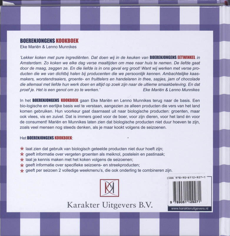 Het Boerenjongens Kookboek achterkant