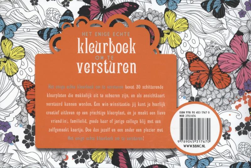 Het enige echte kleurboek om te versturen achterkant