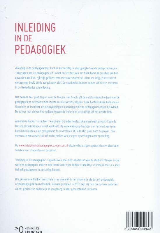 Inleiding in de pedagogiek achterkant