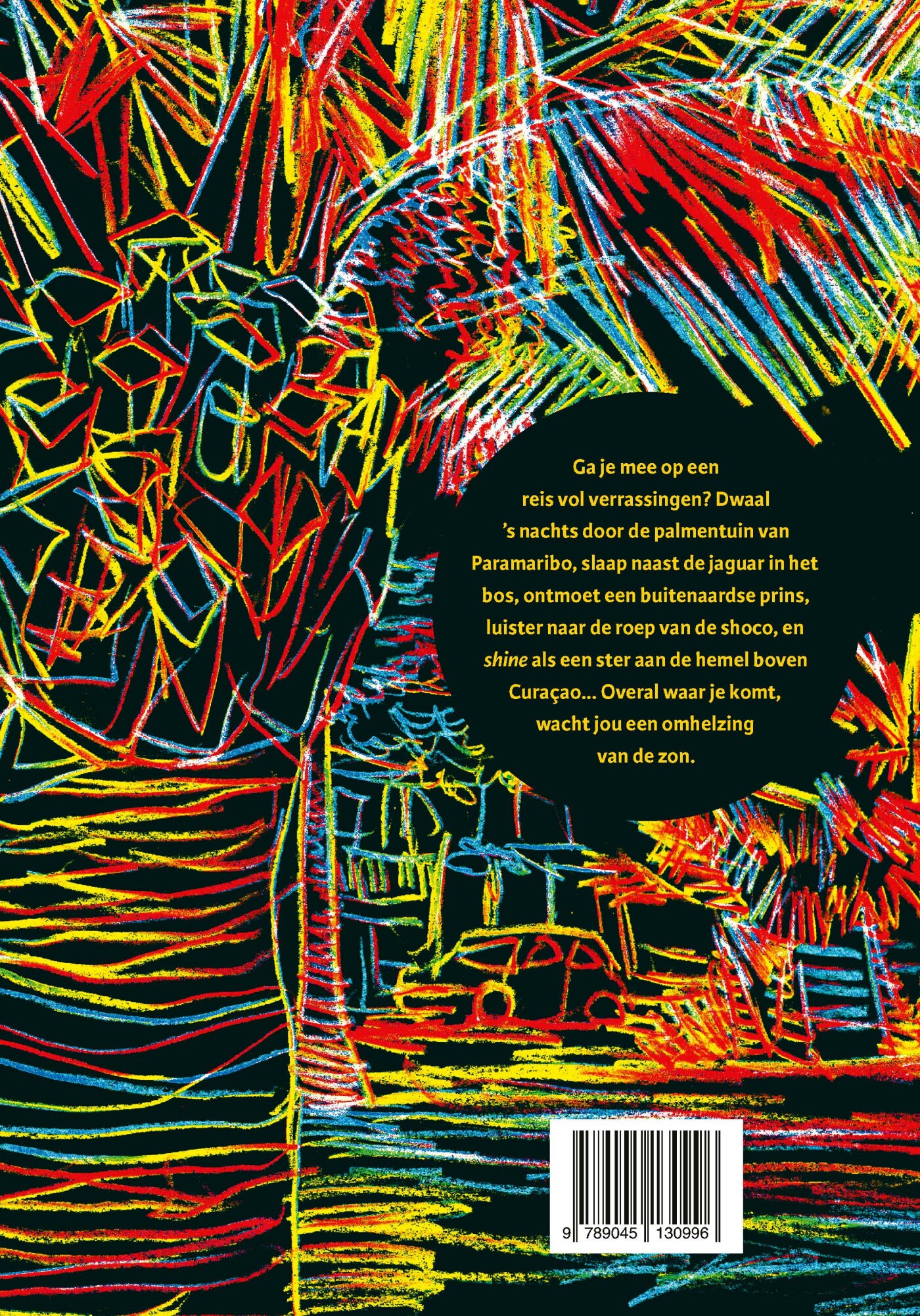 In de kleur van de zon achterkant