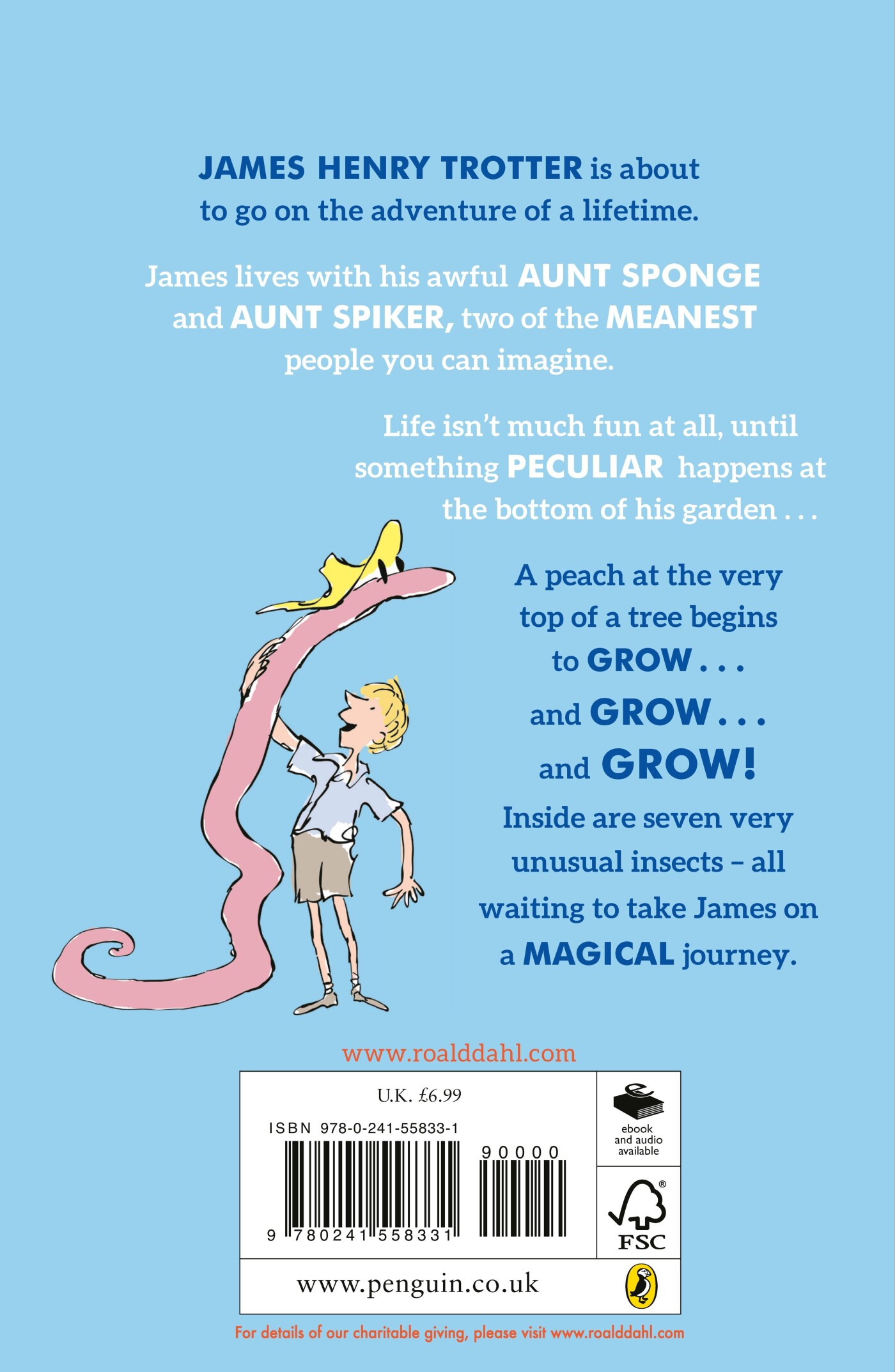 James and the Giant Peach achterkant