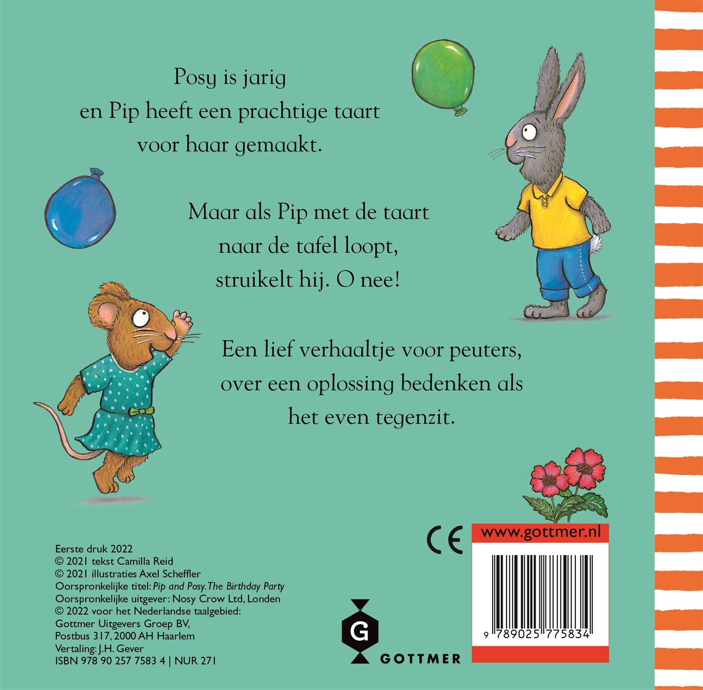 Pip en Posy en het verjaardagsfeestje / Pip en Posy achterkant