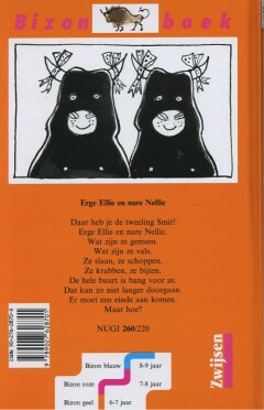 Erge Ellie en nare Nellie / Bizon boek achterkant