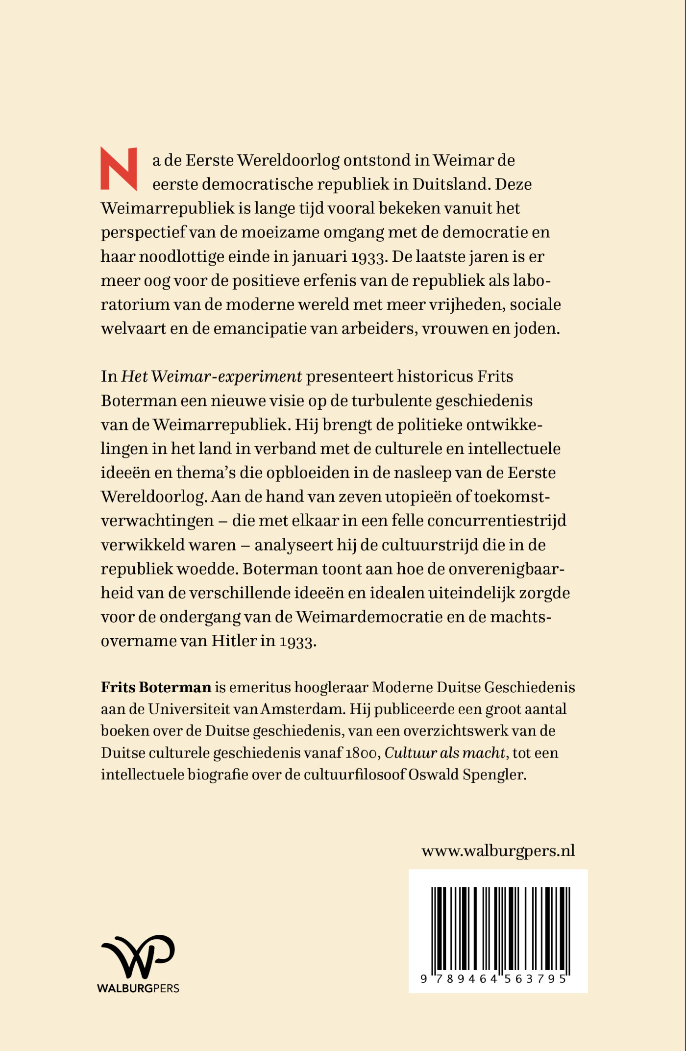 Het Weimar-experiment achterkant