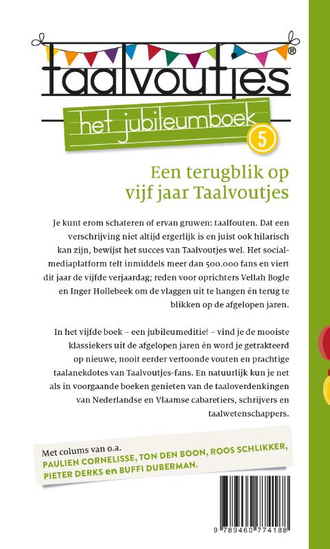 Taalvoutjes 5 Het jubileumboek achterkant