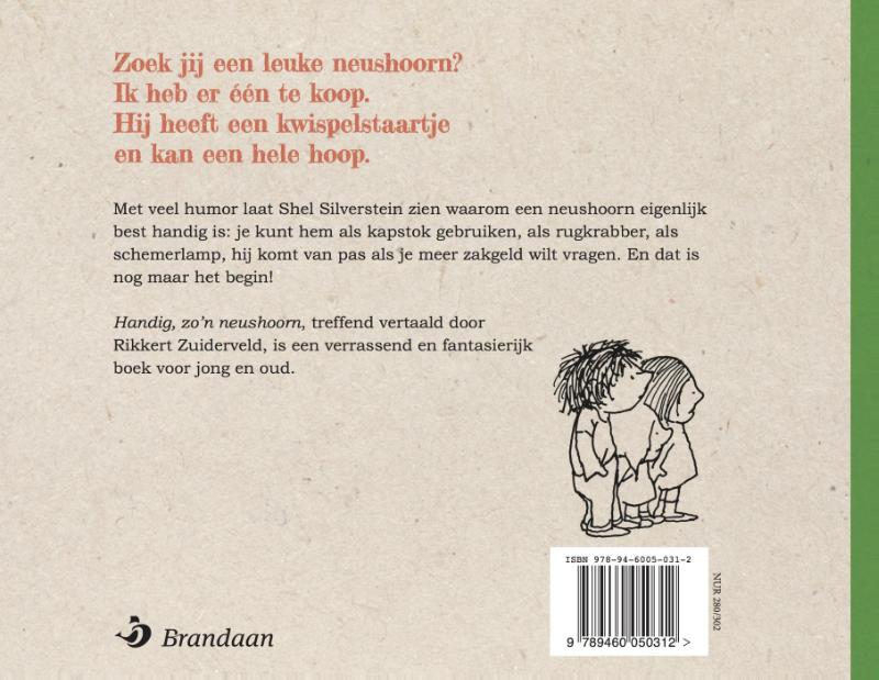 Handig, zo'n neushoorn Handig, zo'n neushoorn achterkant