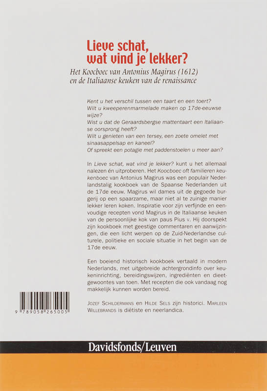 Lieve schat, wat vind je lekker? Lieve schat, wat vind je lekker? achterkant