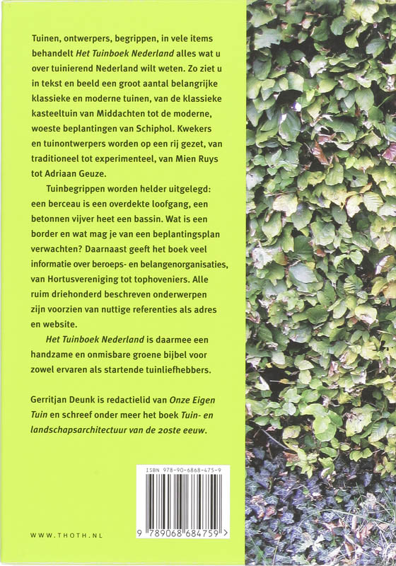 Het Tuinboek Nederland achterkant