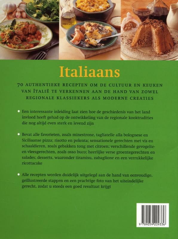 Italiaans Italiaans achterkant