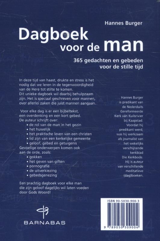 Dagboek voor de man achterkant