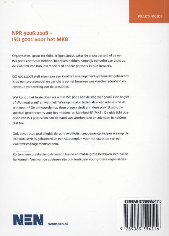 ISO 9001 voor het MKB achterkant