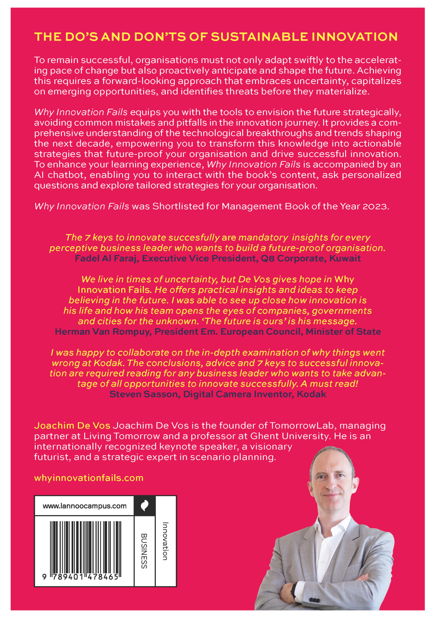 Why Innovation Fails achterkant