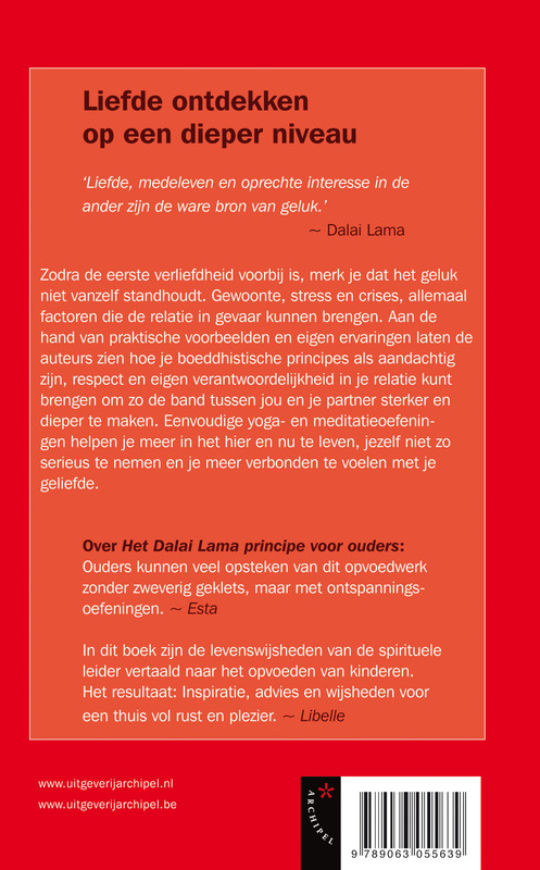 Het Dalai Lama principe voor geliefden achterkant