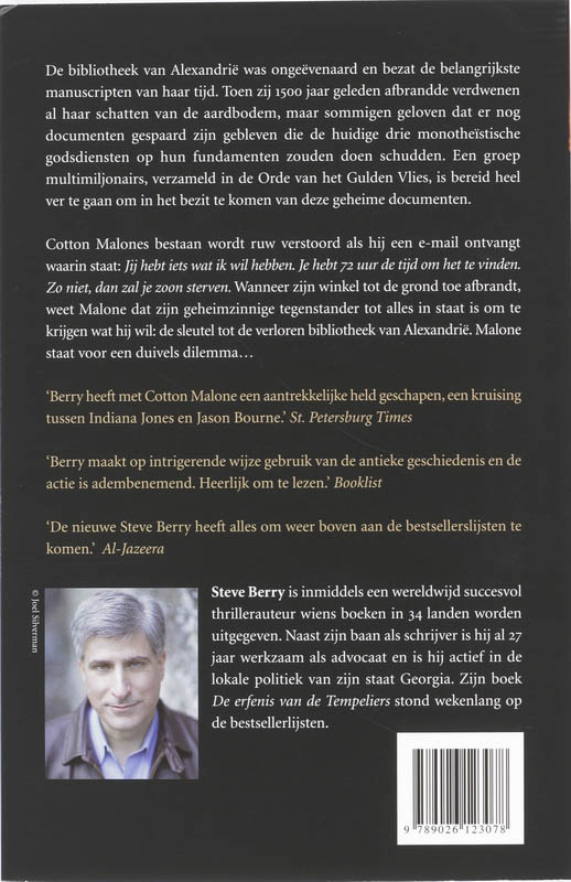 De Alexandrië-connectie / Cotton Malone De Alexandrië-connectie / Cotton Malone achterkant