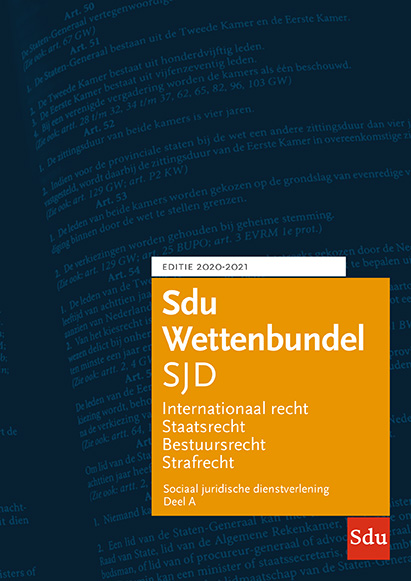 T. van der Dussen Educatieve Wettenverzameling - Sdu Wettenbundel Sociaal Juridische Dienstverlening 2020-2021 (set 2 Ex)
