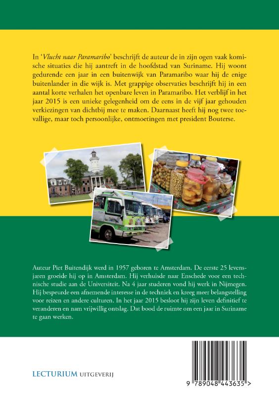 Vlucht naar Paramaribo achterkant