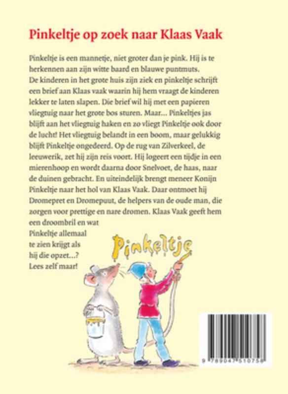 Pinkeltje 6 -   Pinkeltje op zoek naar Klaas Vaak achterkant