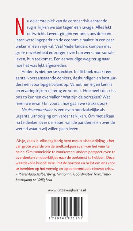 Na de quarantaine achterkant