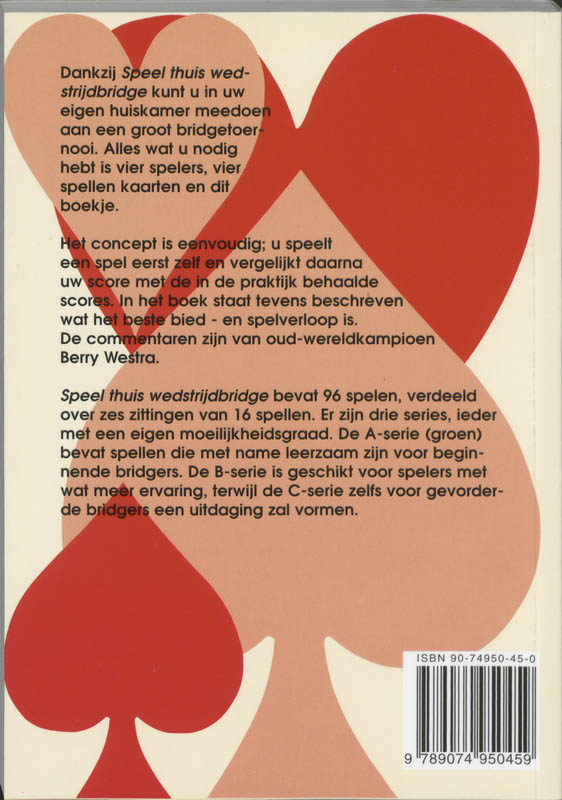Speel thuis wedstrijdbridge C1 / C1 achterkant