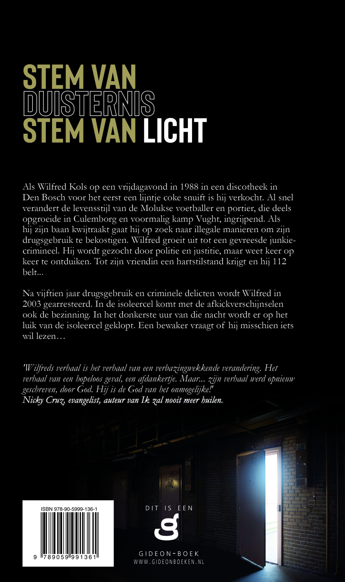 Stem van duisternis, stem van licht achterkant