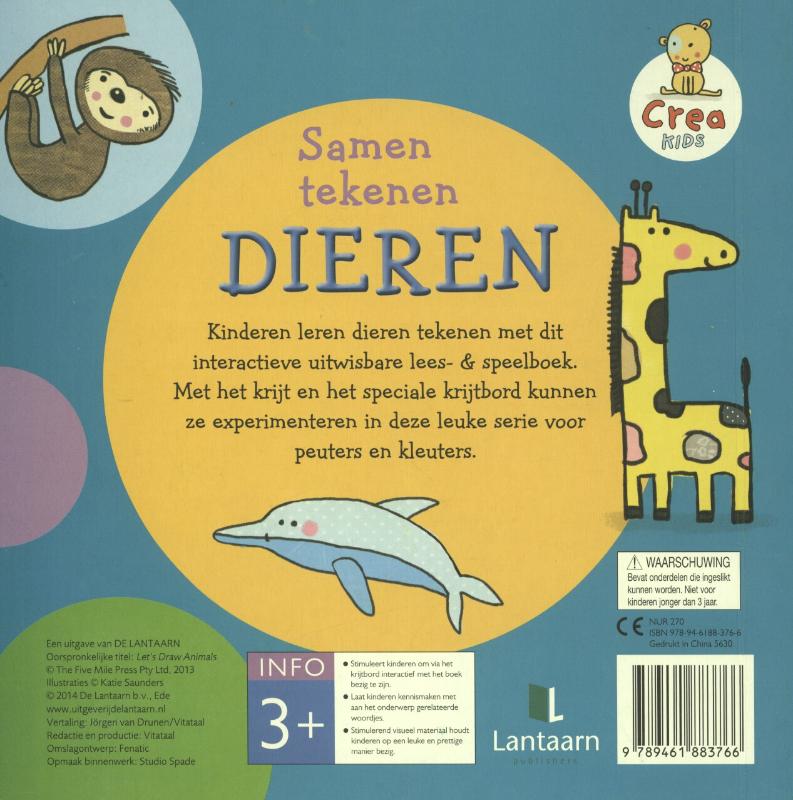 Samen tekenen - Dieren achterkant