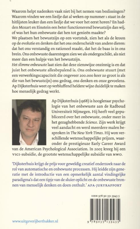 Het slimme onbewuste Het slimme onbewuste achterkant