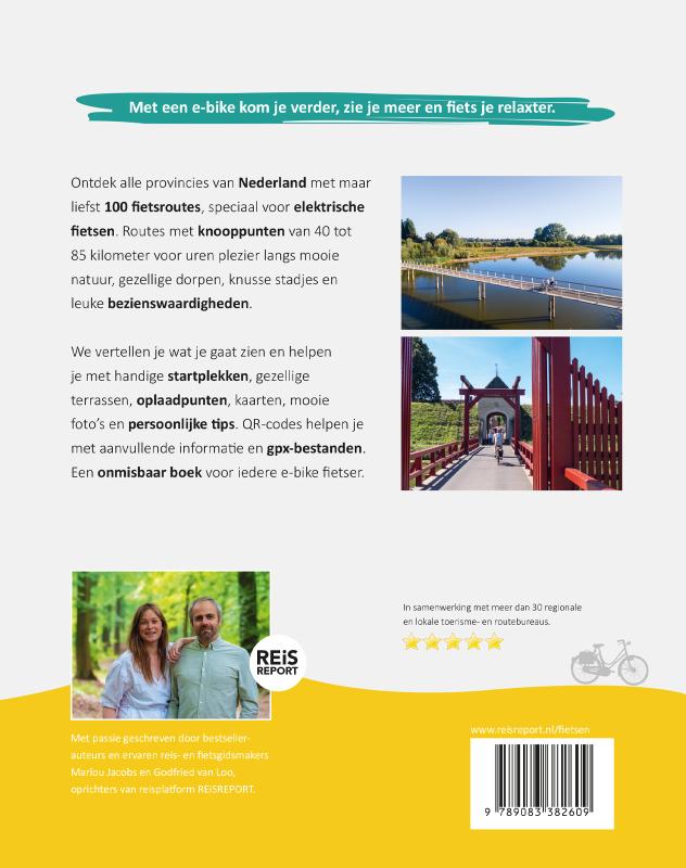 De 100 mooiste e-bike routes van Nederland achterkant