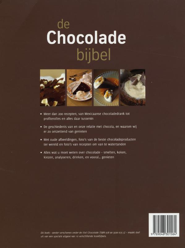 De chocoladebijbel De chocoladebijbel achterkant